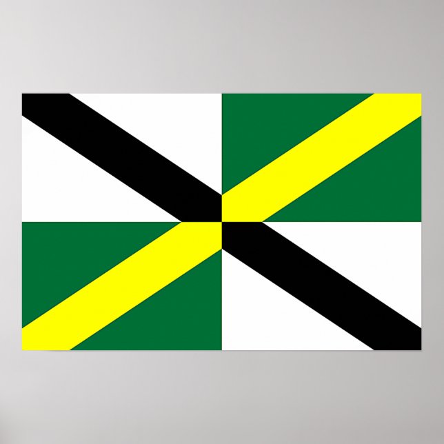 Póster Poster con bandera de Monterrey, California, Estad (Frente)