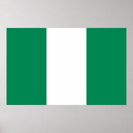 Póster Poster con bandera de Nigeria