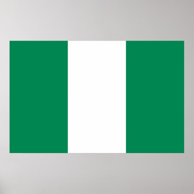 Póster Poster con bandera de Nigeria (Frente)