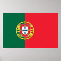 Poster con bandera de Portugal