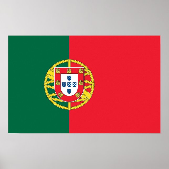 Póster Poster con bandera de Portugal (Frente)