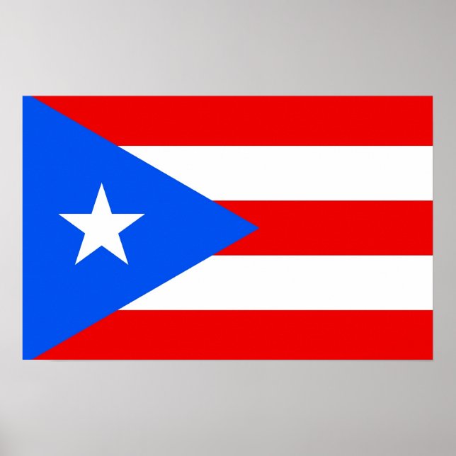 Póster Poster con bandera de Puerto Rico, EE.UU. (Frente)