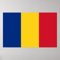 Poster con bandera de Rumania