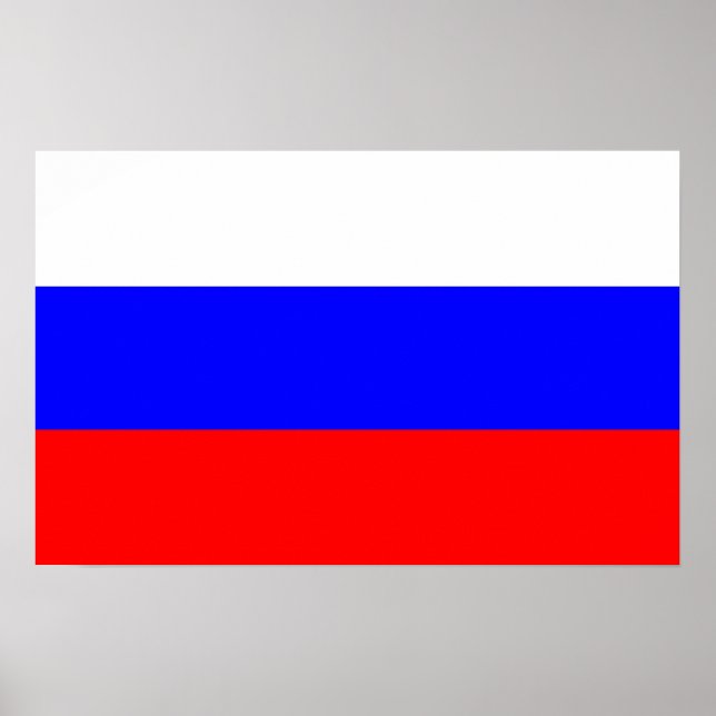 Póster Poster con bandera de Rusia (Frente)