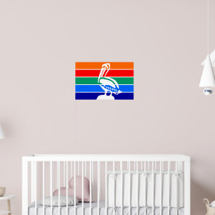 Póster Poster con bandera de San Petersburgo