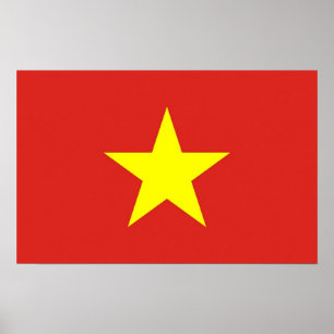 Póster Poster con bandera de Vietnam