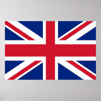 Poster con bandera del Reino Unido