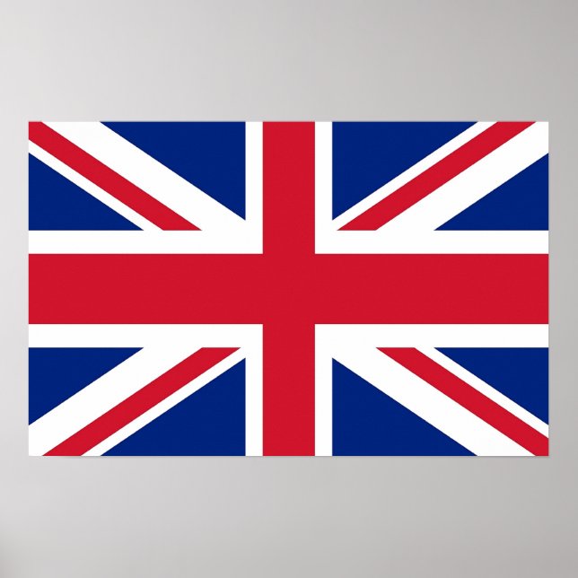 Póster Poster con bandera del Reino Unido (Frente)