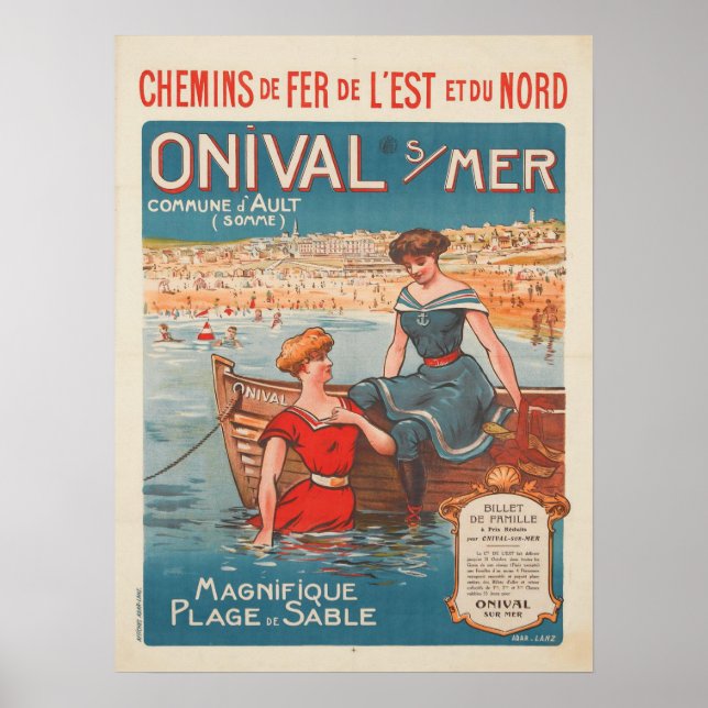 Póster Poster con cartel de época de Francia (Frente)
