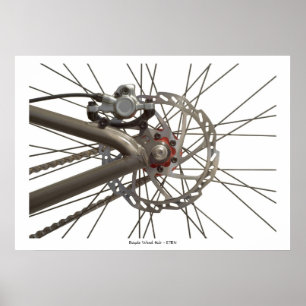 Póster Poster con el eje de rueda de bicicleta