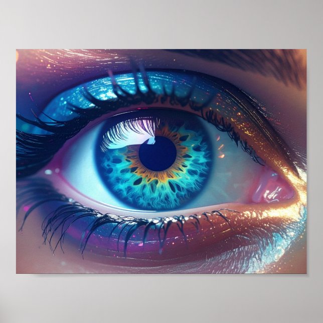 Póster Poster con el ojo amoroso de la sabiduría profunda (Frente)