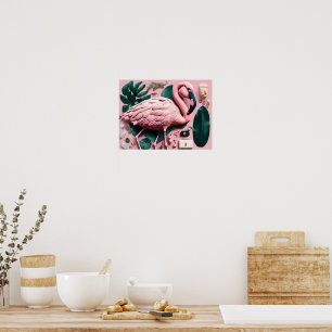 Póster Poster con flamengo rosa