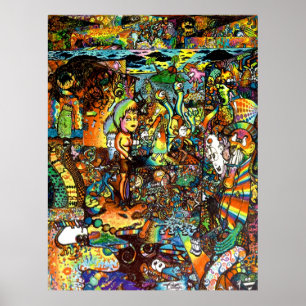 Póster Poster con inclinación electrónica