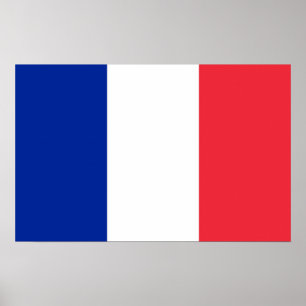 Póster Poster con la bandera de Francia