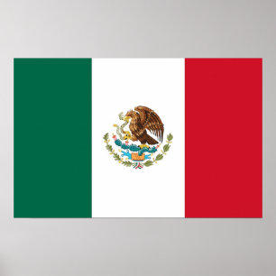 Póster Poster con la bandera de México