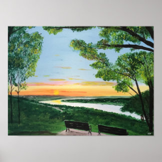 Póster Poster con la escena del río Ohio