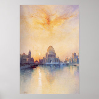 Póster Poster con la pintura justa del mundo de Chicago d