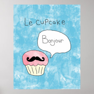 Póster Poster con la temática del pastel - "Le Cupcake"