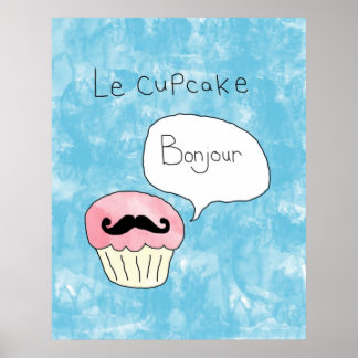 Póster Poster con la temática del pastel - "Le Cupcake"