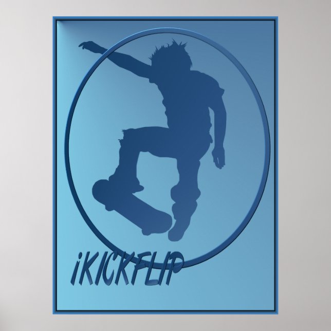 Póster poster con marco iKICKFLIP (Frente)
