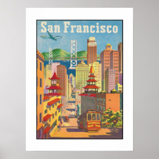 Póster Poster con motivo vintage de San Francisco