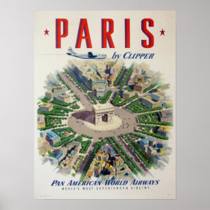 Póster Poster con publicidad en línea aérea