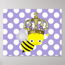 Póster Poster con tramo de puntos de la reina Bee Polka