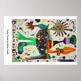 Póster Poster con triple amenaza