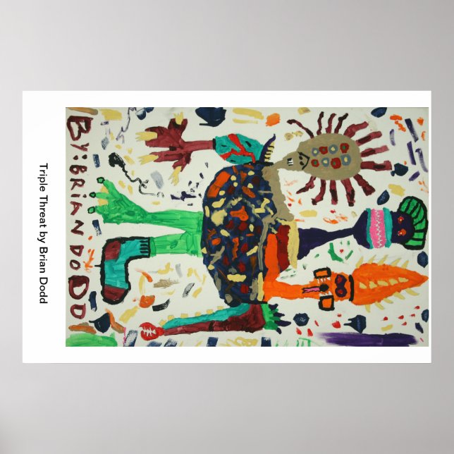 Póster Poster con triple amenaza (Frente)