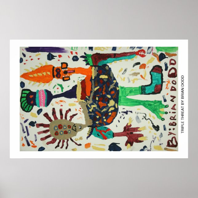 Póster Poster con triple amenaza (Frente)