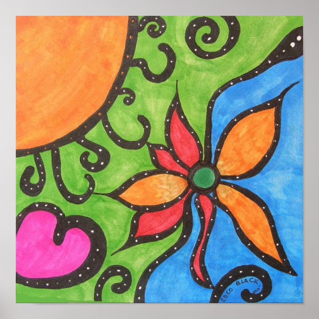 Póster Poster con un beso solar (Frente)