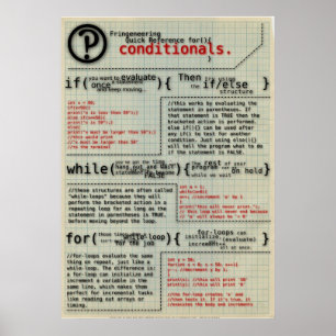 Póster poster "Condiciones de programación"