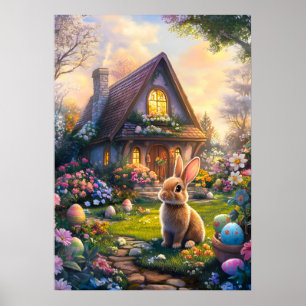 Póster Poster Conejo de Caza de Huevos de Pascua