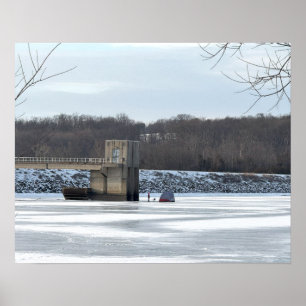 Póster Poster congelado del lago Galena
