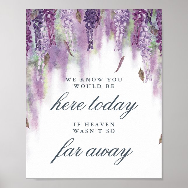 Póster Poster conmemorativo de boda de sueños de Wisteria (Frente)