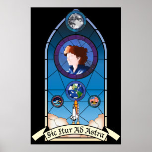 Póster Poster conmemorativo de Sally Ride
