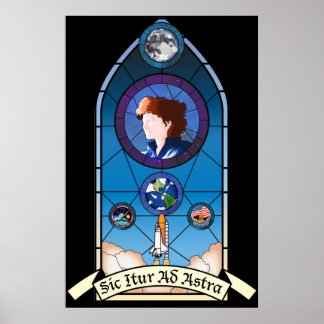 Póster Poster conmemorativo de Sally Ride