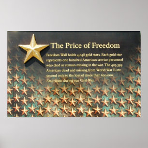 Póster poster conmemorativo del "Precio de la Libertad" d