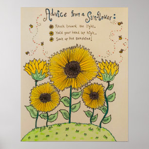 Póster poster "Consejos de un girasol"