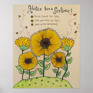 Póster poster "Consejos de un girasol"