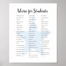poster "Consejos para estudiantes"