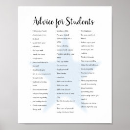 Póster poster "Consejos para estudiantes"