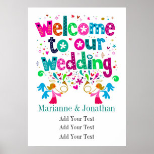 Póster Poster contemporáneo del boda