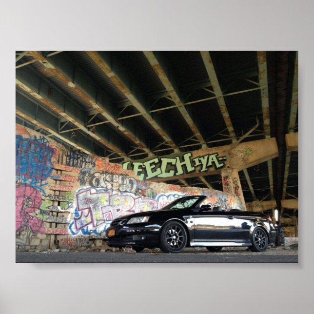 Póster Poster convertible Black Saab 93 (Frente)