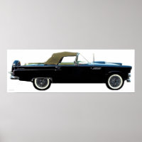 poster CONVERTIBLE DE T-BIRD DE 1956