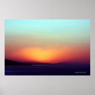 Póster Poster Costero de California Sunrise!