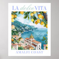 Poster costero La Dolce Vita Amalfi