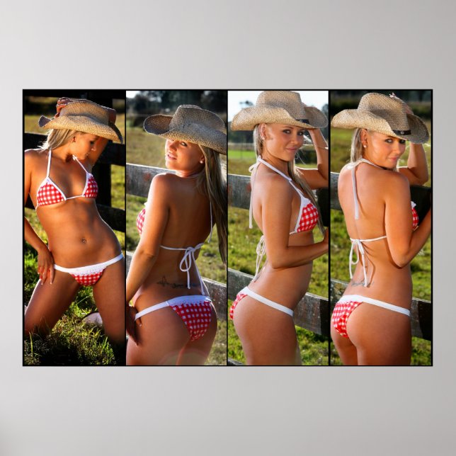 Póster Poster Cowgirl Montage (Frente)