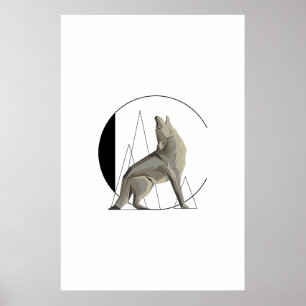 Póster Poster Coyote minimalista/Wolf C