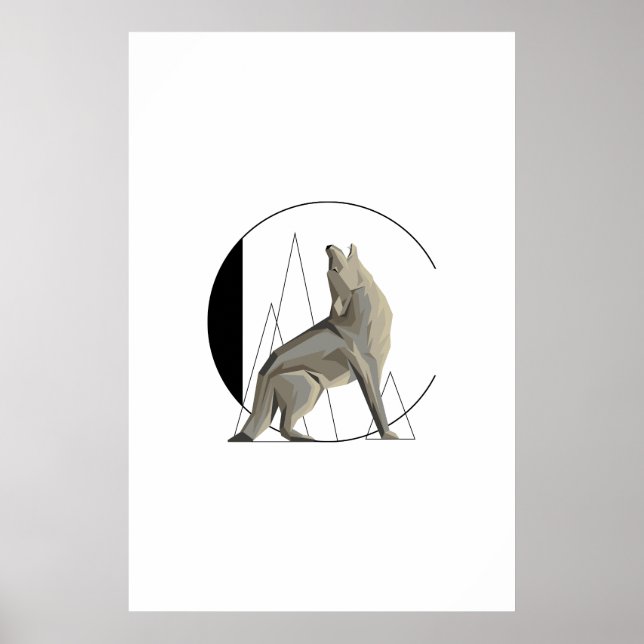 Póster Poster Coyote minimalista/Wolf C (Frente)